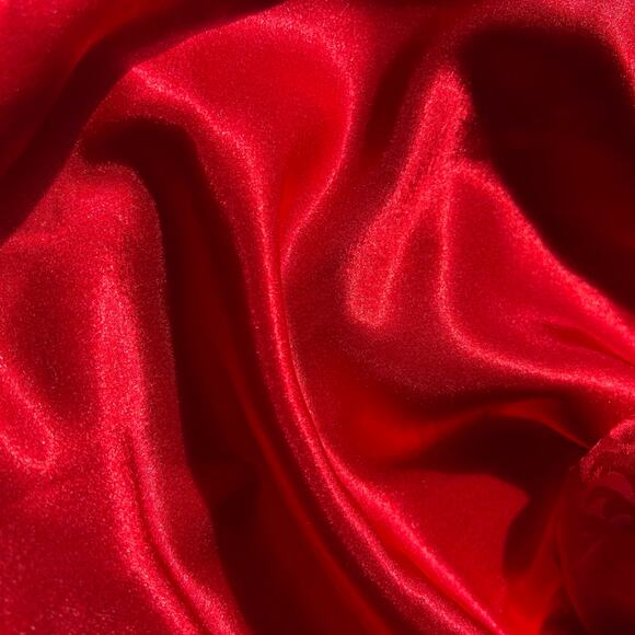 Vintage Red Satin Robe Lingerie Cacique Cardigan - Picture 10 of 11